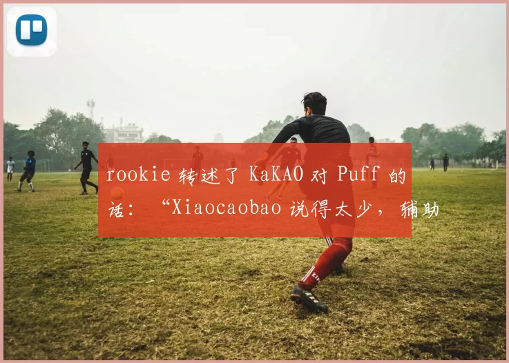 rookie 转述了 KaKAO 对 Puff 的话：“Xiaocaobao 说得太少，辅助不能玩 Leona。
